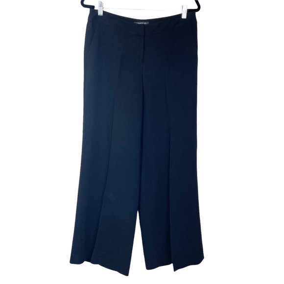 Lafayette 148 New York Woman's Sz 8 Black High Waisted Wide Leg Career Pants - Picture 1 of 8